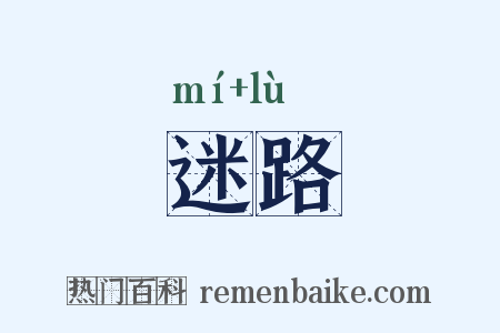 迷路是什么意思的图片